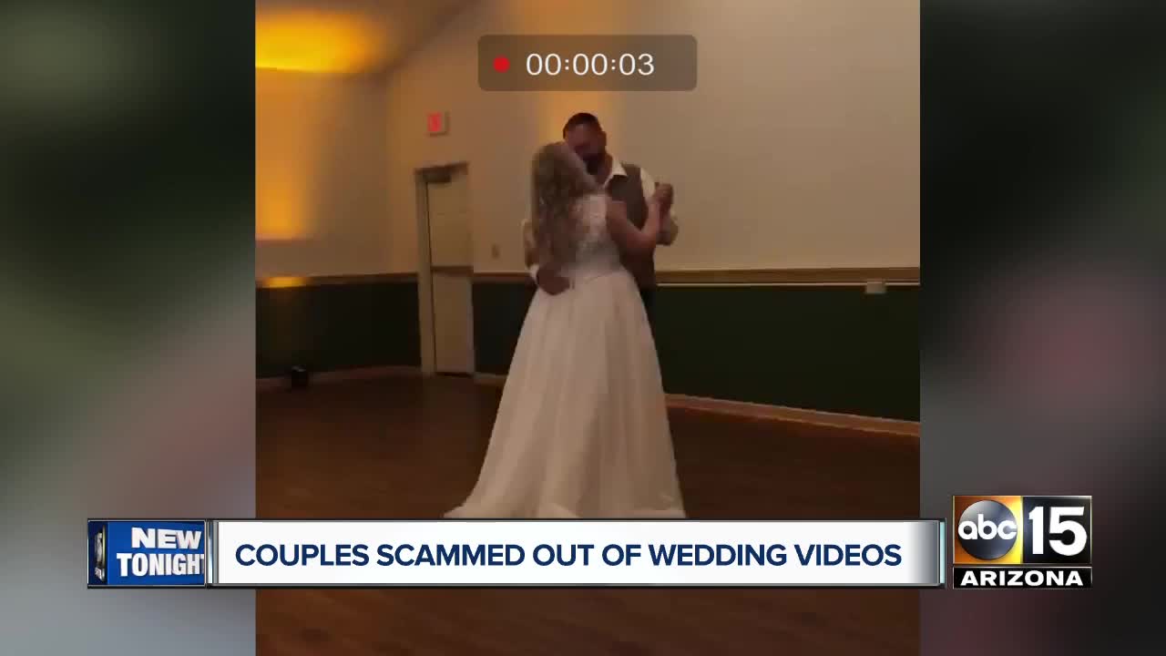 Couples scammed out of wedding video