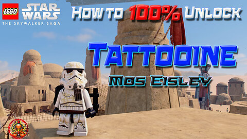 How to 100% Tatooine - Mos Eisley. LEGO: Starwars The Skywalker Saga. All Collectibles.