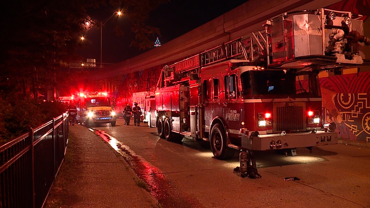 Residents evacuated after fire at Lakeview Towers in Cleveland