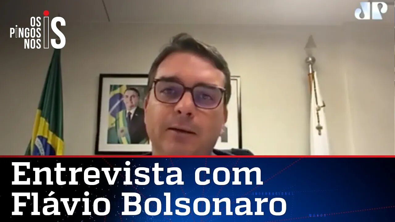 EXCLUSIVO: Flávio Bolsonaro comenta depoimento de Hang à CPI