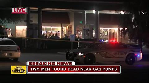 Homicide investigation underway after two men found dead near gas pumps in Tampa