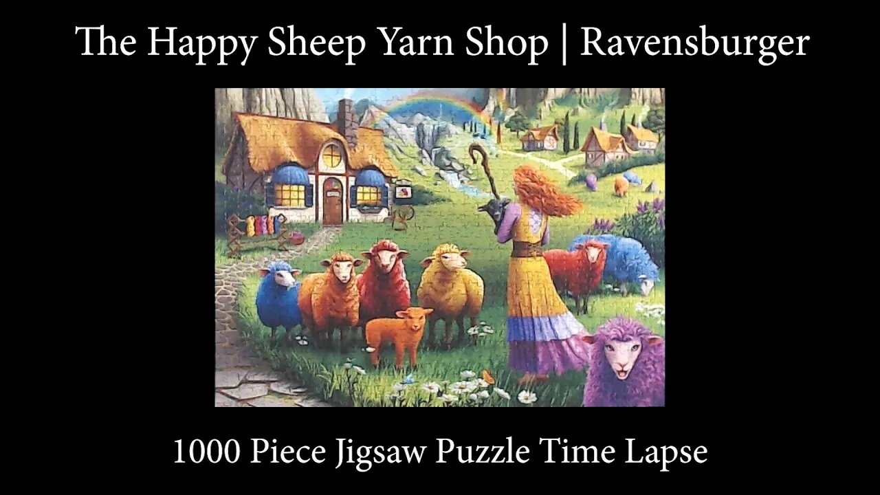 1000-piece Happy Sheep Yarn Shop Jigsaw Puzzle by Ravensburger Time Lapse!