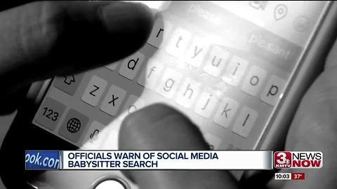 Officials warn of social media babysitter search