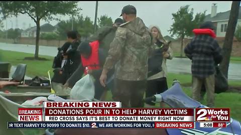 Monetary donations are best for Hurricane Harvey, says Red Cross