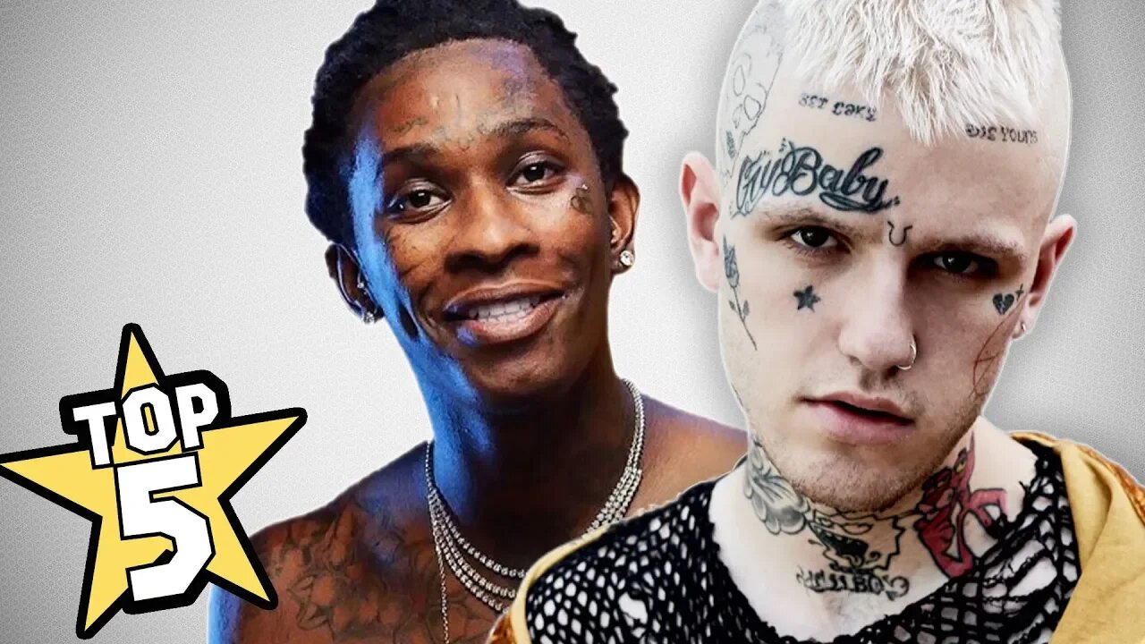 TOP 5 TATUAJES FACIALES DE RAPEROS PARTE 3 (Tyga, Young Thug, Lil Peep)