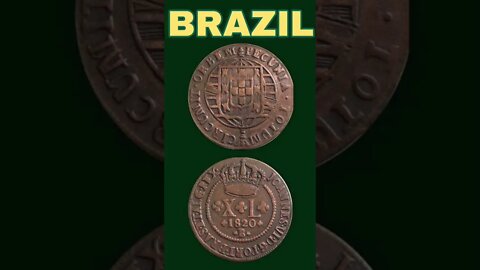 Brazil 40 reis 1820.#shorts #coinnotesz