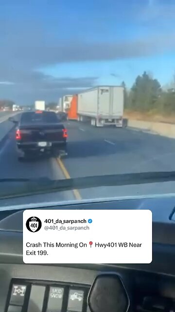 Crash On Highway 401 London