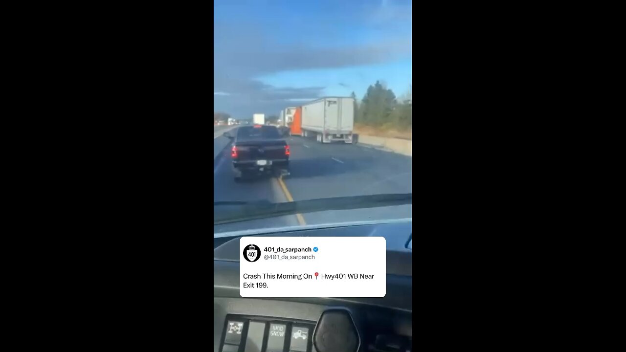 Crash On Highway 401 London
