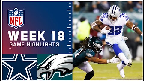 Cowboys vs. Eagles Week 18 Highlights | NFL 2021