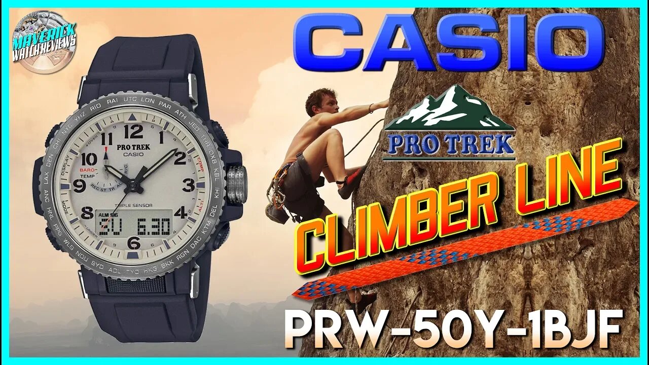 Cliffhanger! | Casio Protrek Climber Line 100m Solar Atomic PRW-50Y-1BJF Unbox & Review