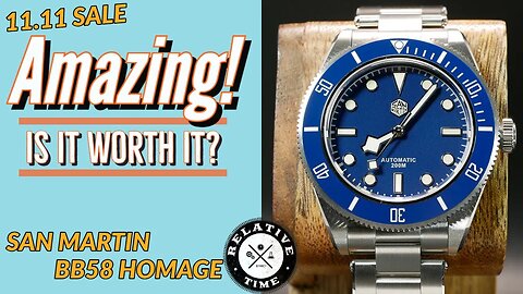 Best BB58 Homage Out There! San Martin Blue SN008-G Review [Updated Bracelet]