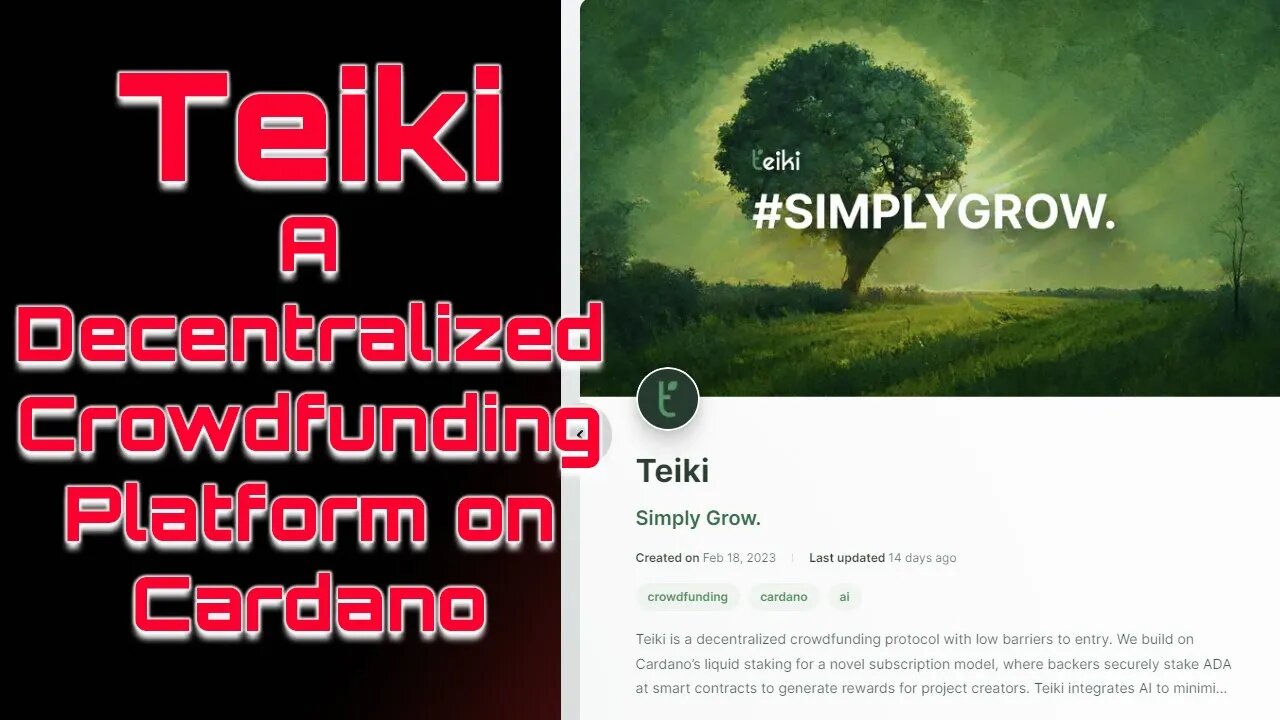 AGC CryptoBytes - Teiki A Decentralized Crowdfunding Platform on Cardano