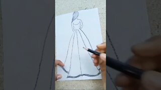 How to draw a girl 💃 #shorts #howtodraw #drawing #girldrawing #girl #viral #ytshorts #short