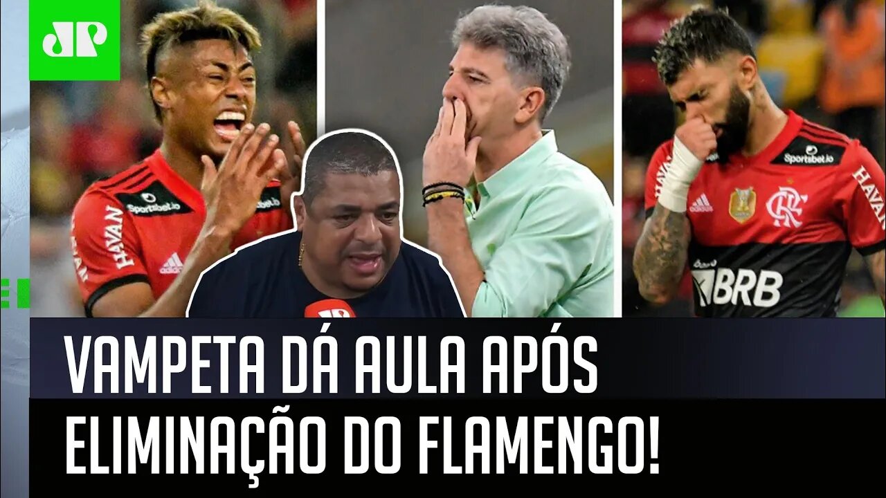 "PO%%@! No 1º BAQUE, o Renato já ENTREGOU?" Vampeta DÁ AULA após ELIMINAÇÃO do Flamengo!