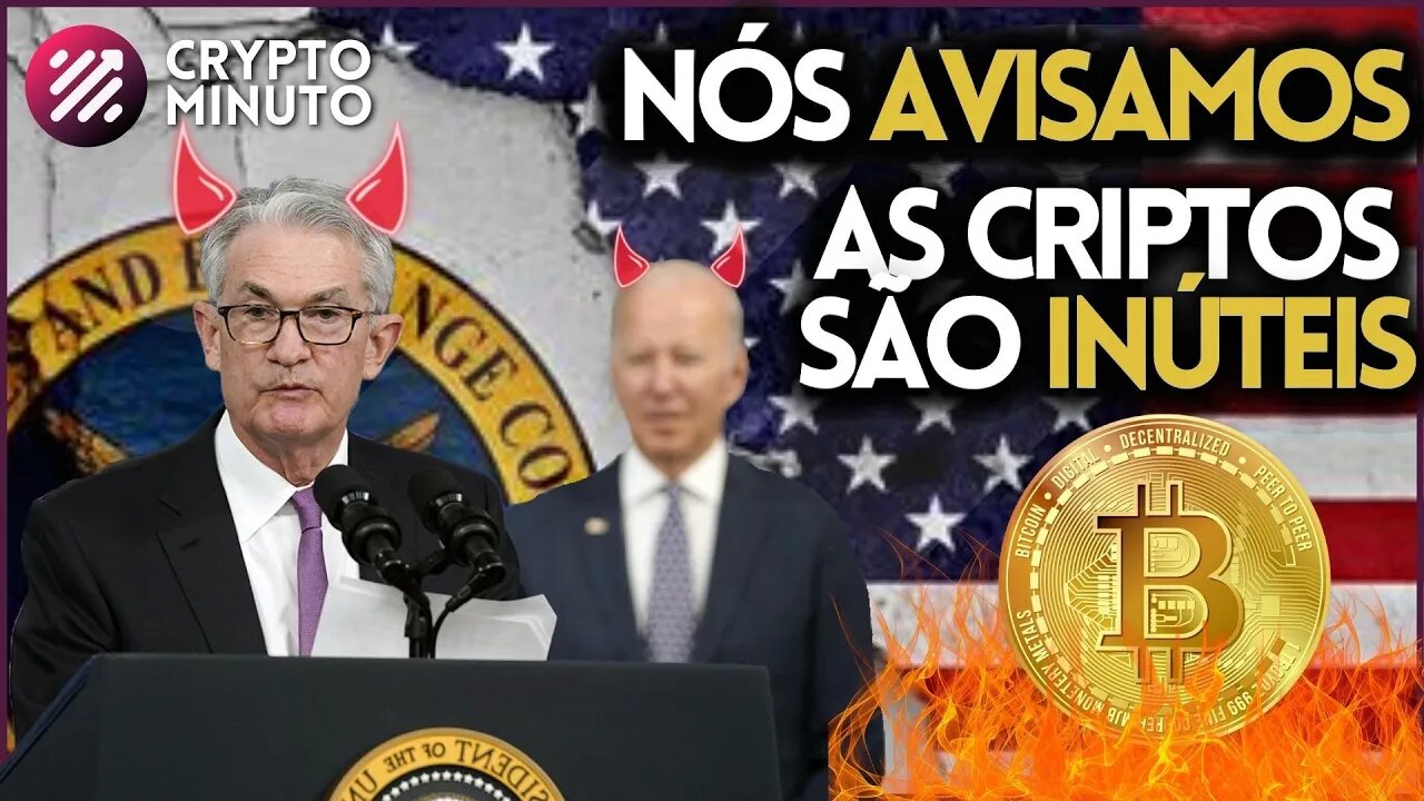 EUA INSISTE - COLAPSO PODE CONTINUAR - JOE BIDEN FALA MAL DAS CRIPTOS - BTC - CRIPTO NOTÍCIAS HOJE