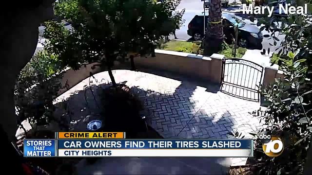 Car owners find their tires slashed