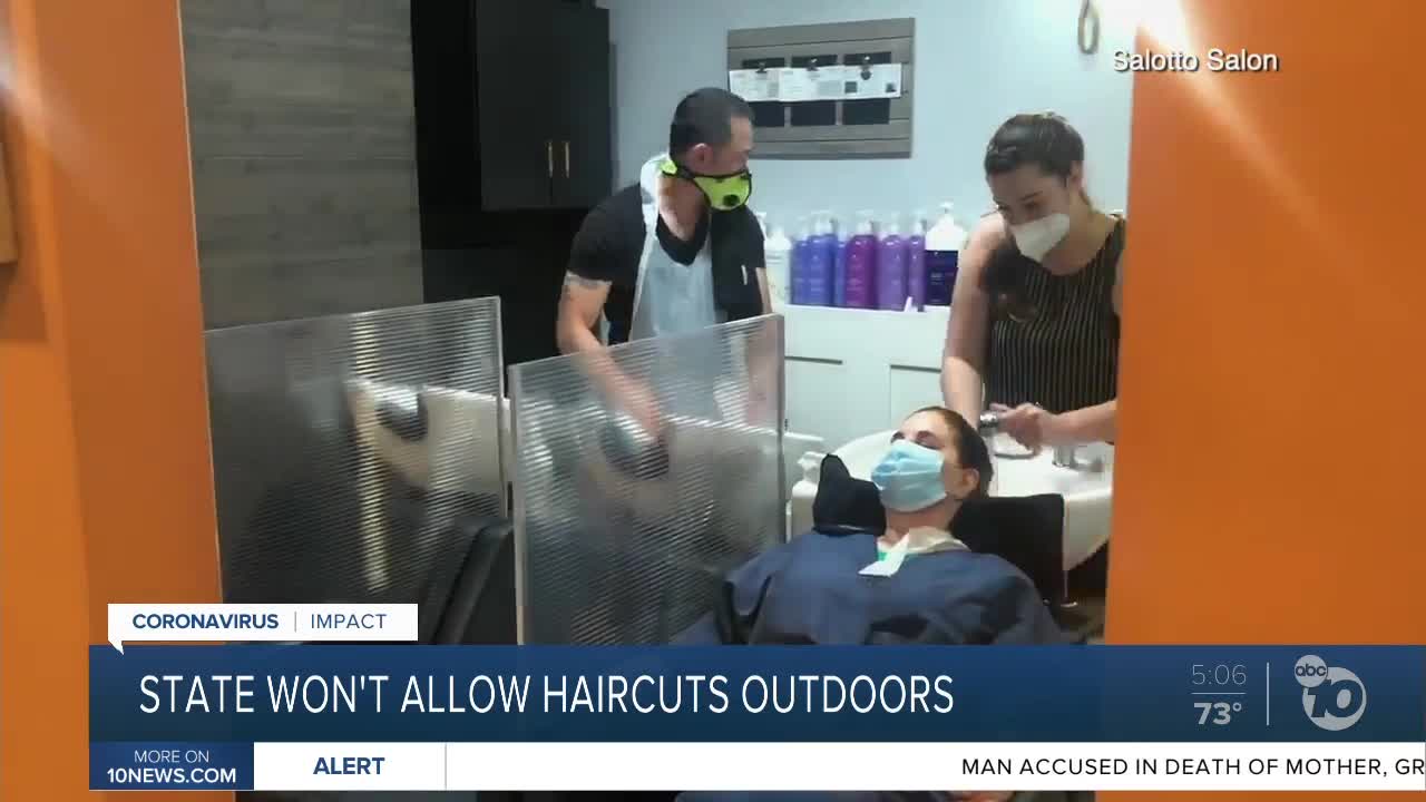 State won't allow haircuts outdoors