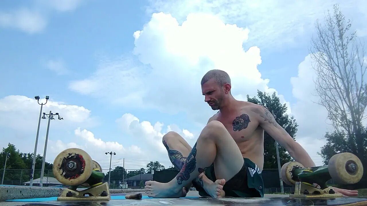 yoga and skateboarding