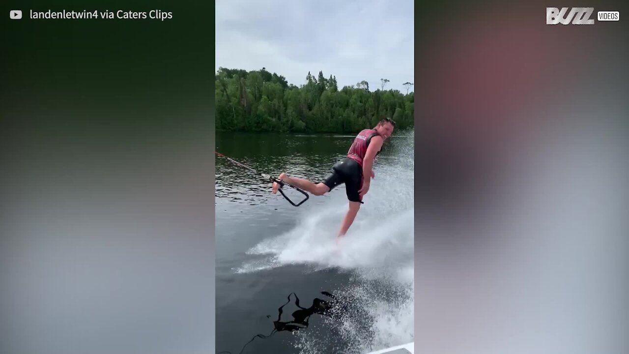 Cet homme fait des pompes dans un endroit inhabituel