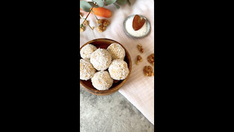 Walnut-Carrot Energy Balls 🥕 | Amazing short cooking video | Recipe and food hacks