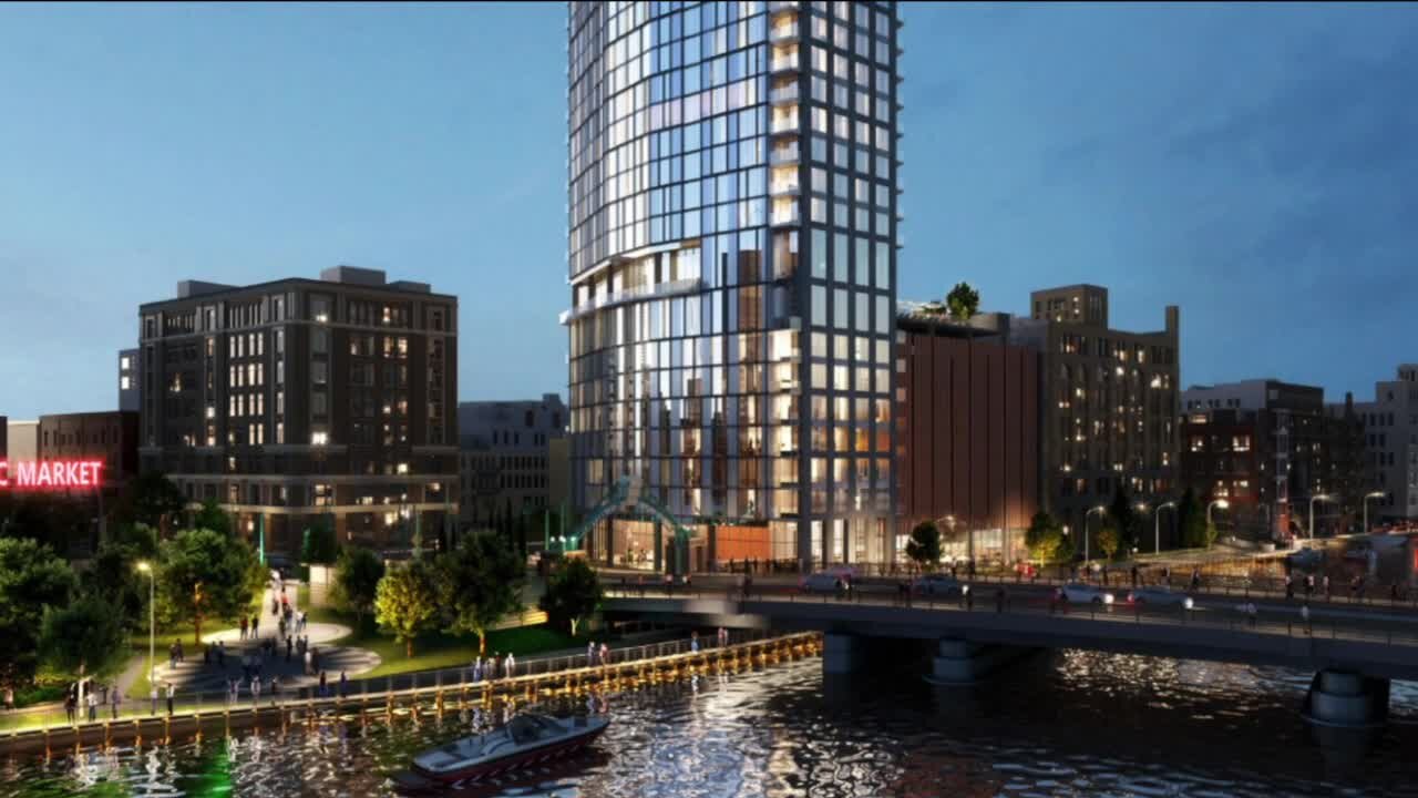 Plan for a new 32-story apartment tower in Third Ward