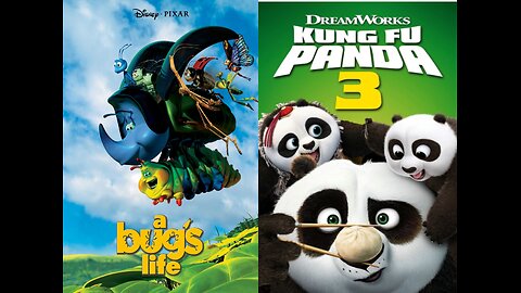 A Bug's Life and Kung Fu Panda 3 - Bird Attack vs. Kai Attacks The Panda Village