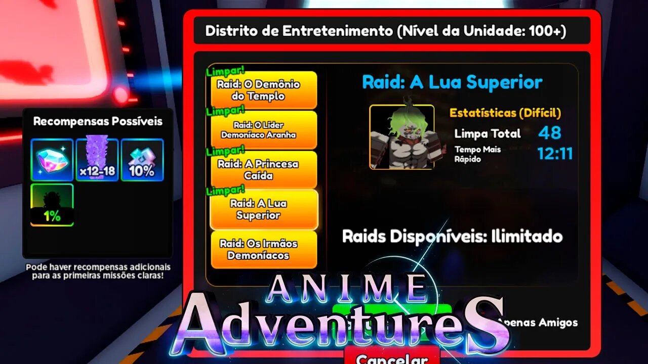 COMO SOLAR ACT4 NA RAID DO DISTRITO DO ENTRETENIMENTO NO ANIME ADVENTURES