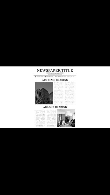 One Page Newspaper Layout Newsletter PowerPoint Template