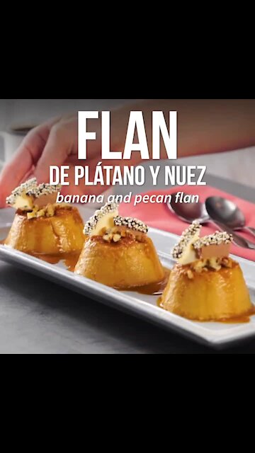 Banana and Nut Flan