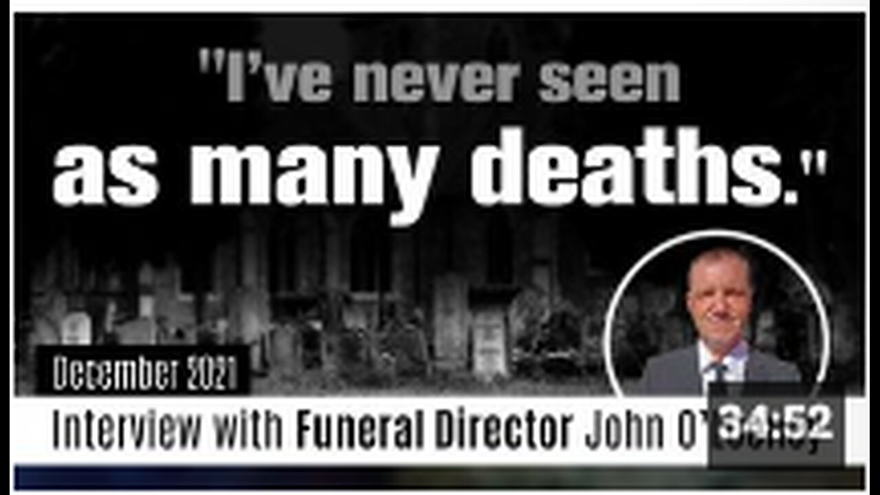 Funeral director John O'Looney of the United Kingdom: “I've never seen so many deaths....”