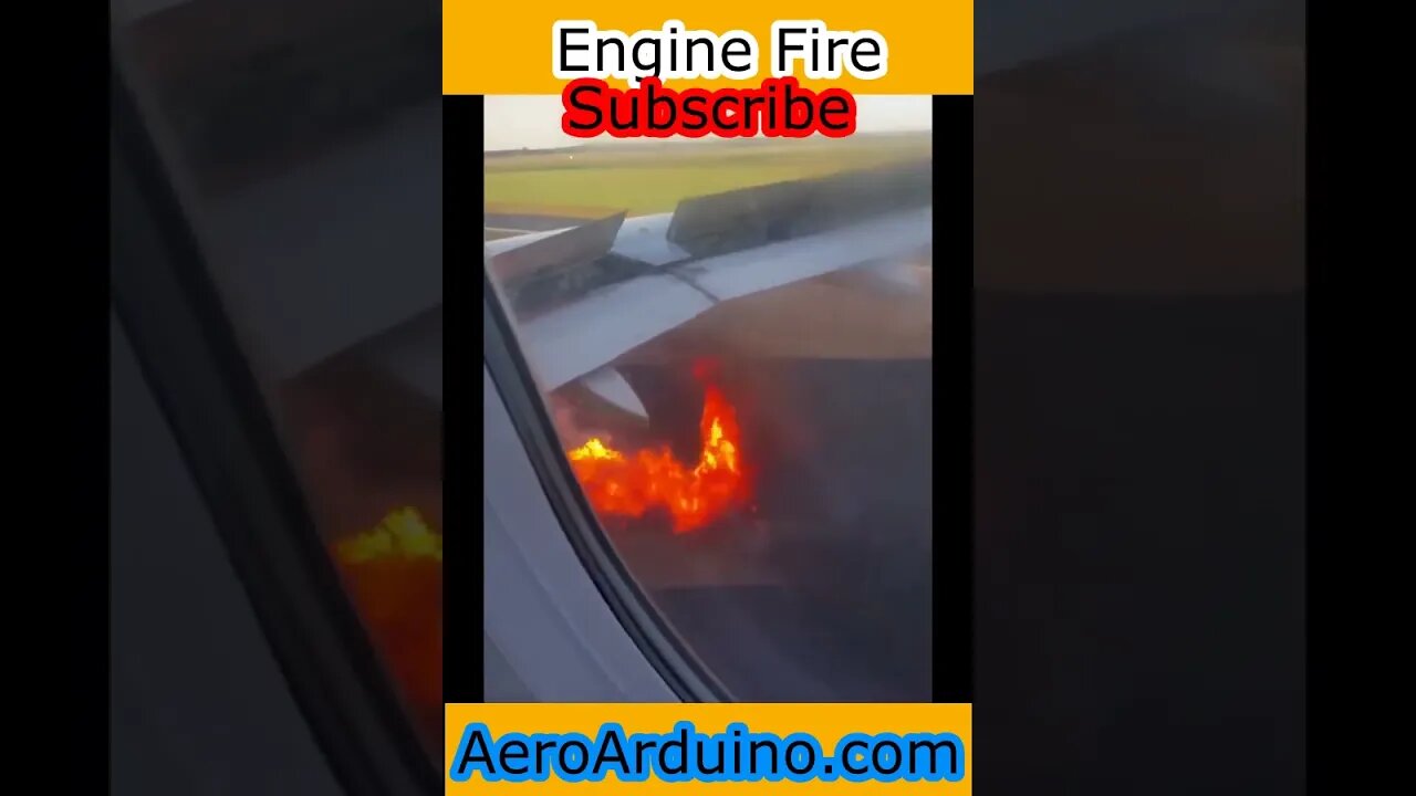 Massive Engine Fire Before Takeoff #Aviation #Flying #AeroArduino