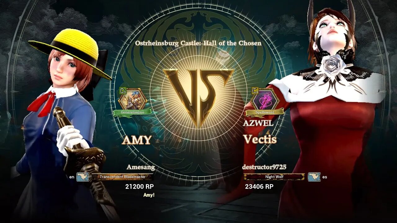 Amy (Amesang) VS Vectis (destructor9725) (SoulCalibur™ VI: Online)