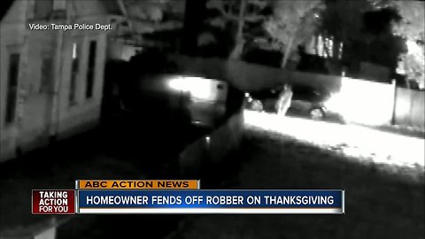 Homeowner fends off robber on Thanksgiving