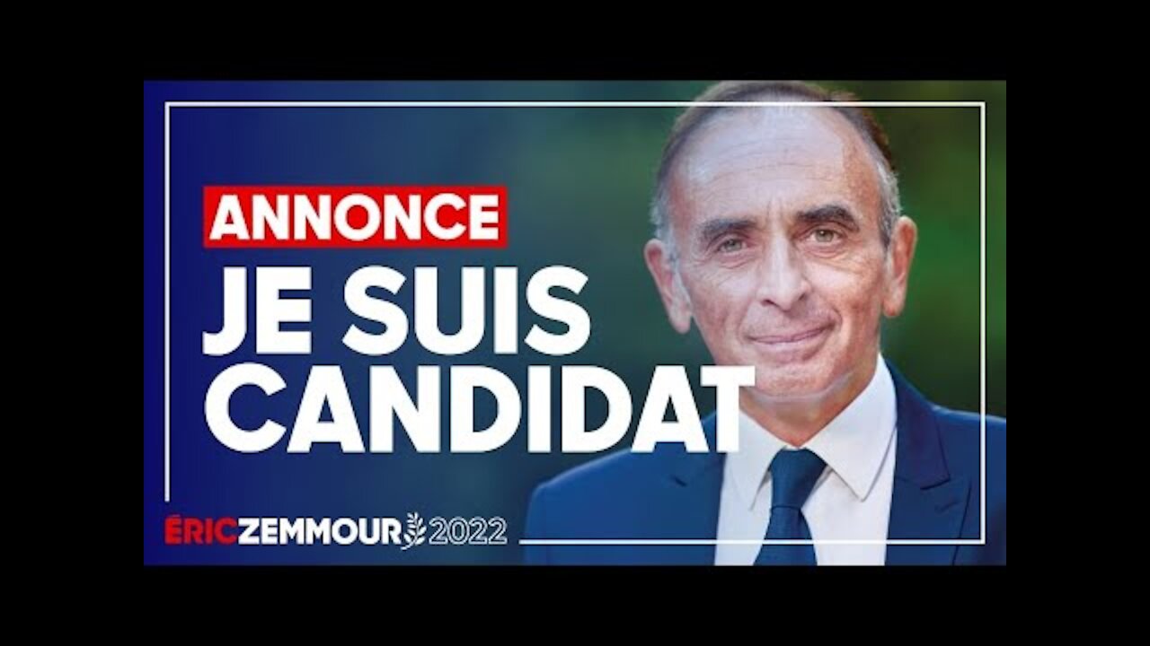 Éric Zemmour: "I am a candidate for the presidential election"