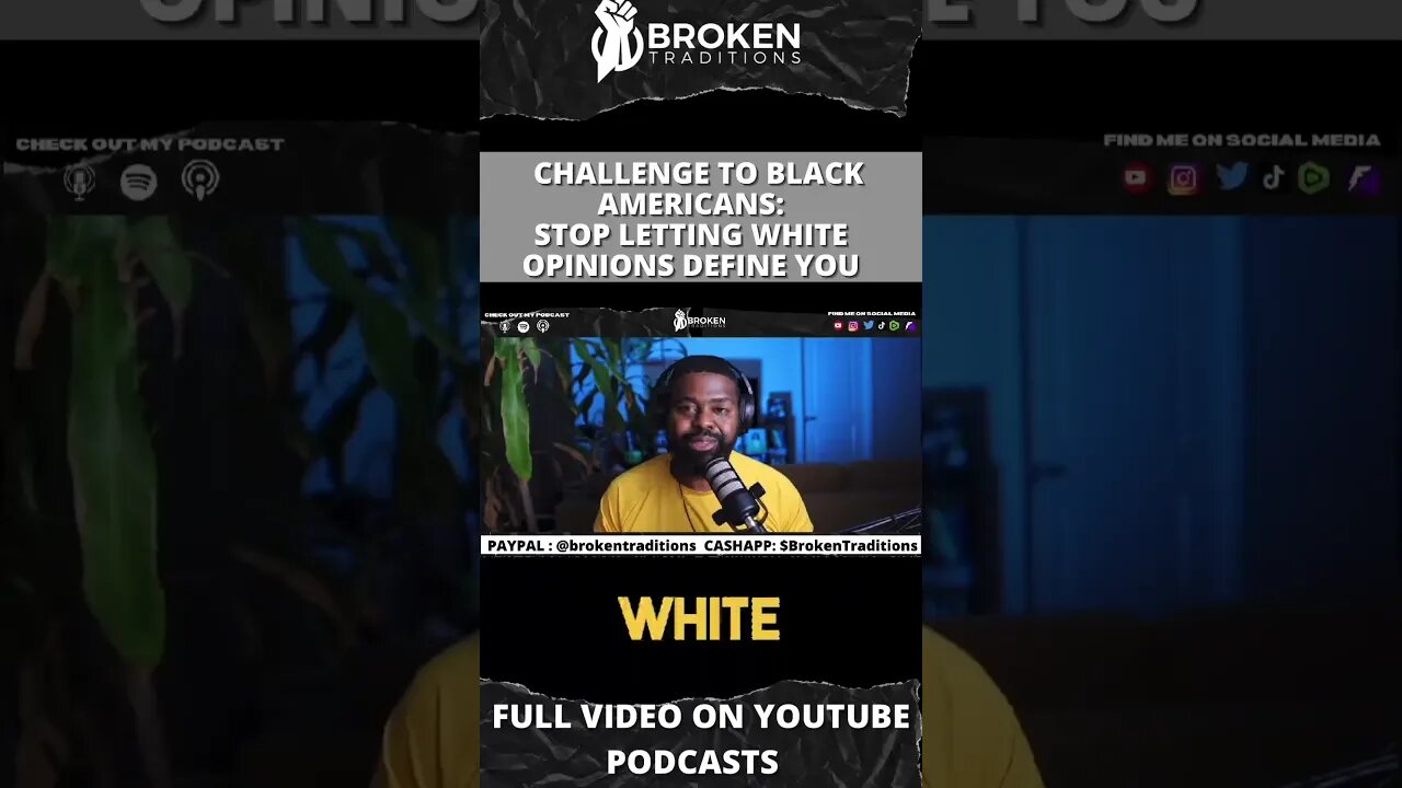 Black Americans: Break Free from White Opinions Challenge! #shorts #podcast #b1