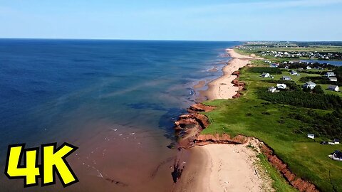 Thunder Cove Beach PEI Drone 4K