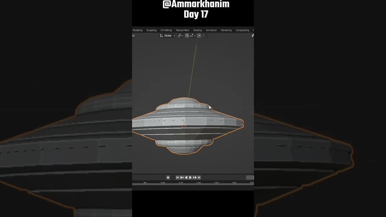 30 days #Blender #Challenge | UFO | Day 17 | #AmmarKhanim #BlenderSpeedRun #3DArtist #blenderufo