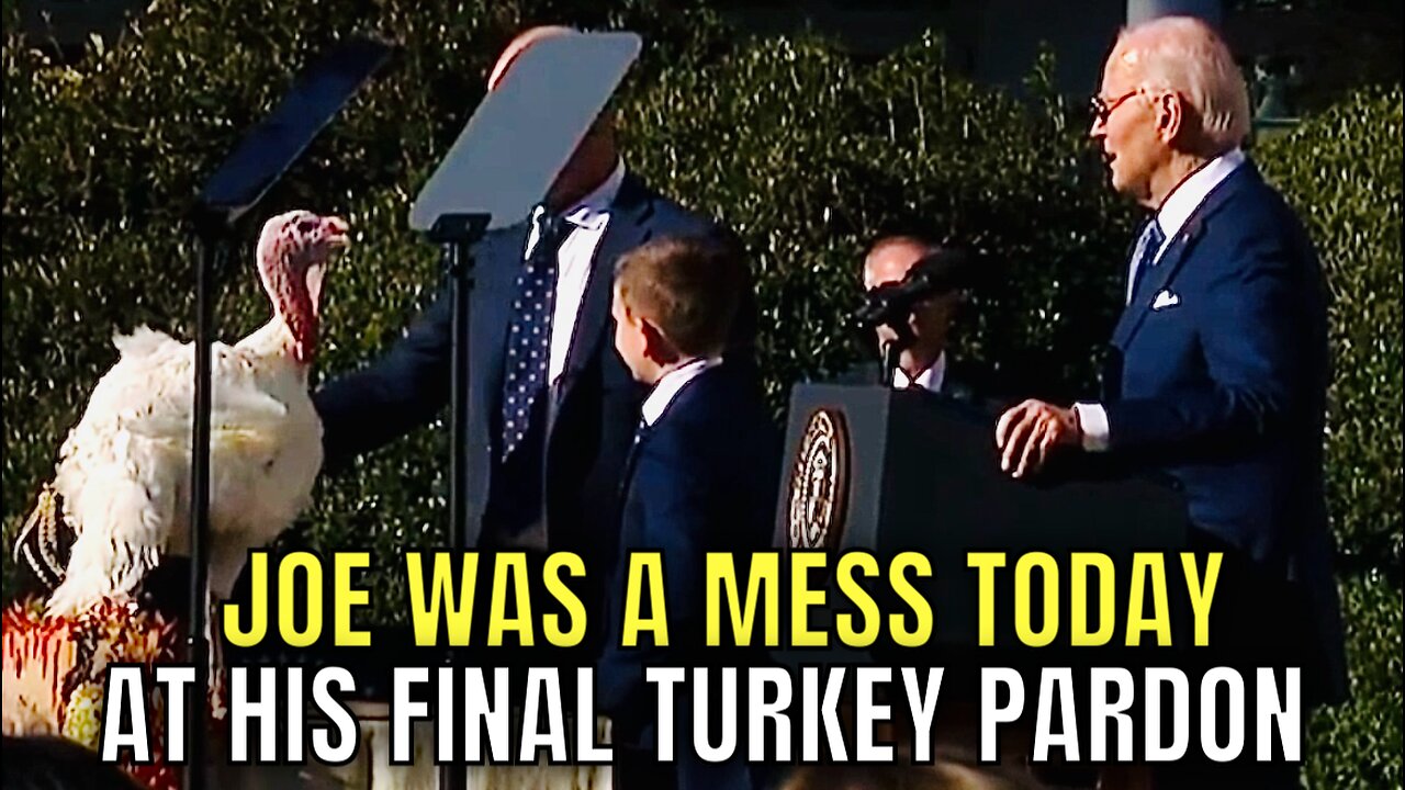 Slurring Joe Biden did his FINAL TURKEY PARDON today…and THAT we are Thankful for!