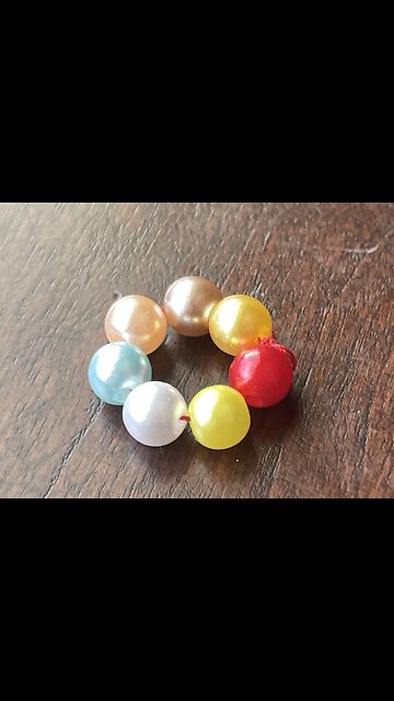 Handmade Magic ring with pearl #handcraft #craft #art