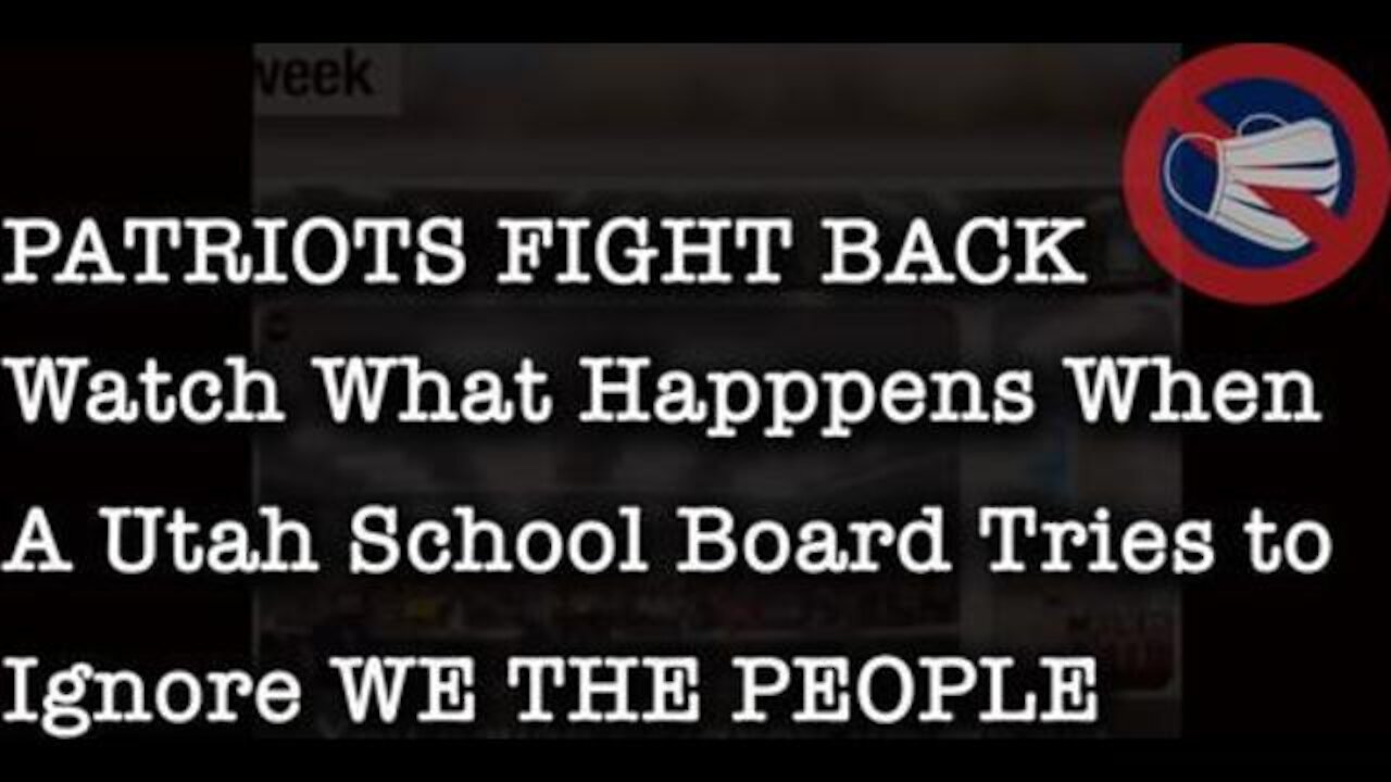 Americans Fight Back: Utah School Board Eviscerated by Angry Parents