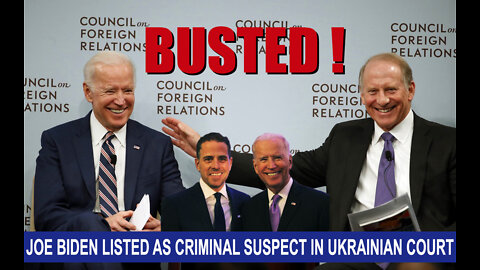 UKRAINE HAS NOW LISTED JOE BIDEN AS WANTED ON Class A felony charges.