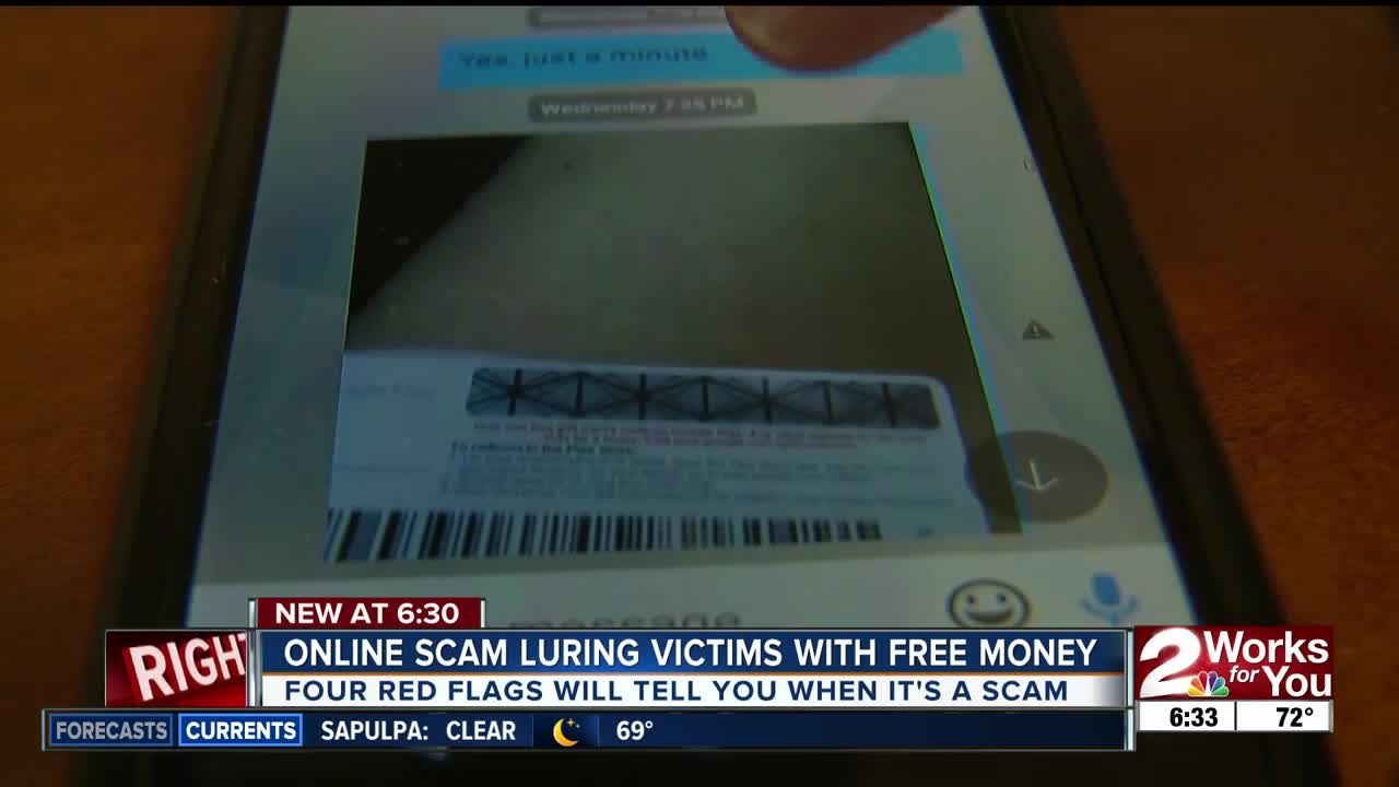 Online scam luring victims with promise of free money