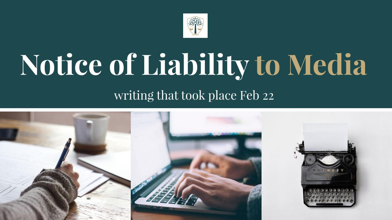 Feb 22 notice of liability writing