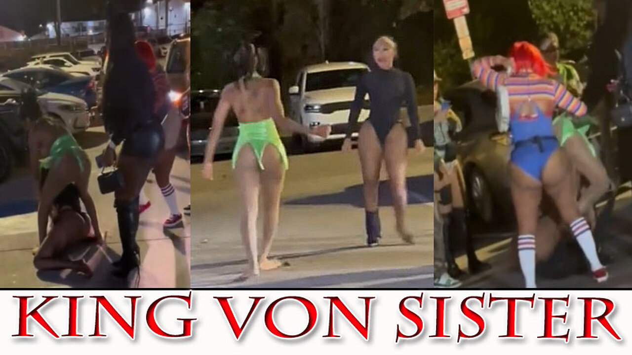 King Von Sister Putting Hands on A Woman