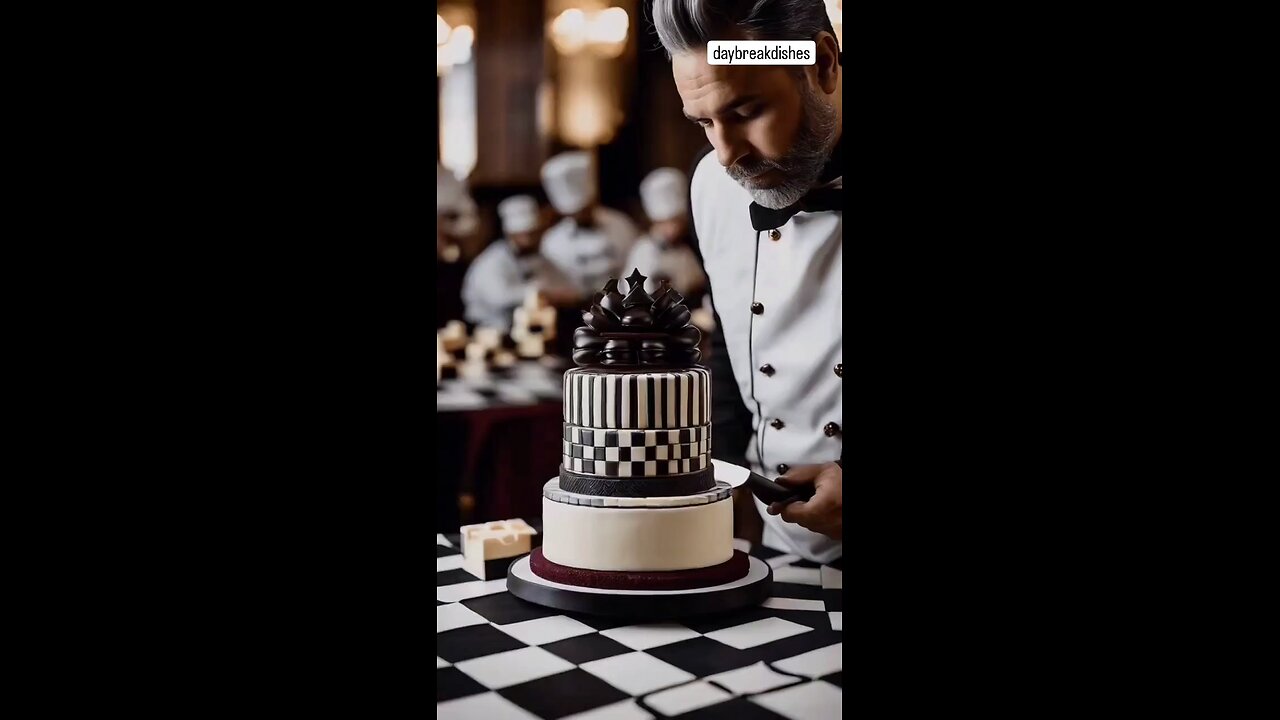 chess board cake crafting