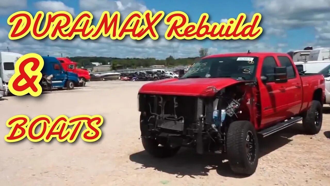 Duramax Rebuild and Boats Copart Walk Around