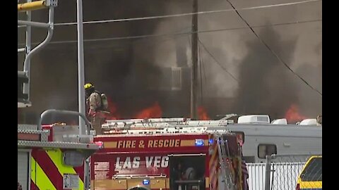 Fire breaks out on Las Vegas historic westside