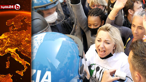 PROTESTA MONTECITORIO: “SOPRA CI STANNO LORO, L’1% CHE CI VUOLE DISTRUGGERE, SOTTO CI SIAMO NOI!”