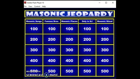 Masonic Jeopardy Promotional Video