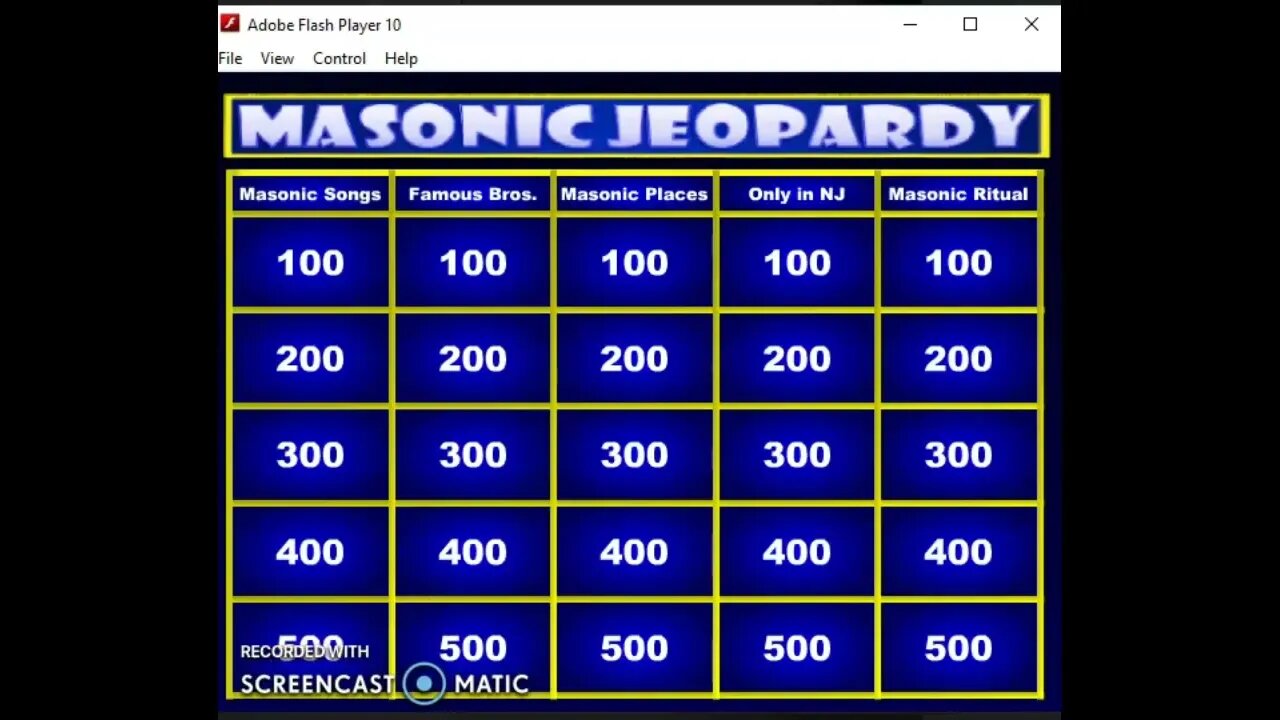 Masonic Jeopardy Promotional Video